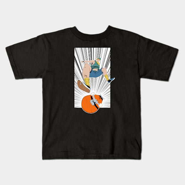 KICKFLIP! Kids T-Shirt by danielsingzon